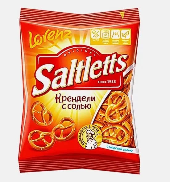 Saltletts Мини-крендели с солью, классические 60 г