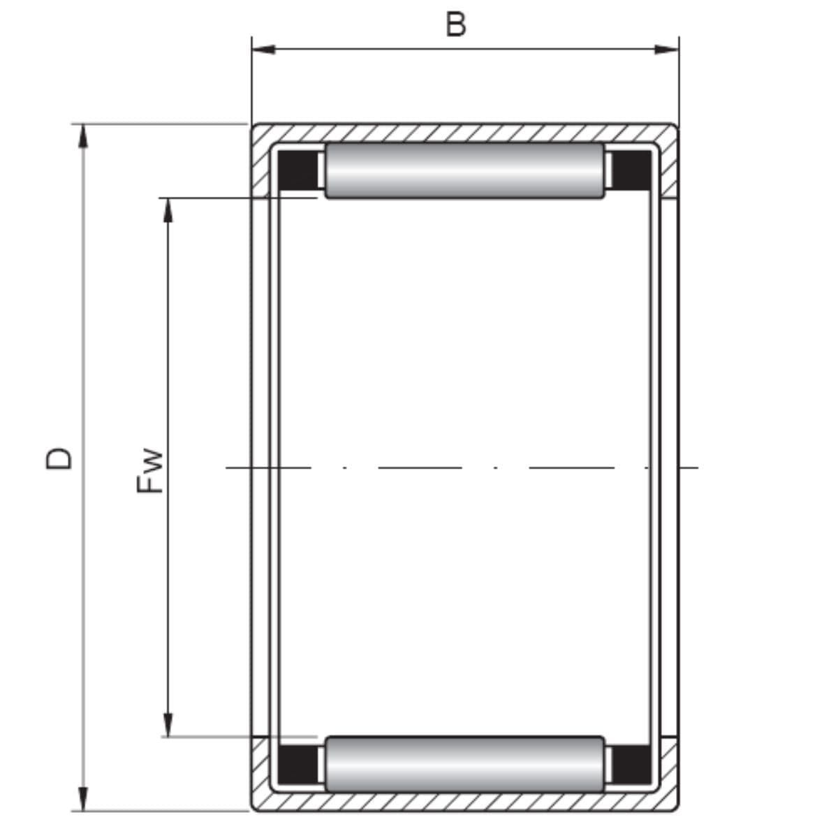 Подшипник BHA88Z-OH производитель STC (12,7x19,05x12,7) игольчатый однорядный