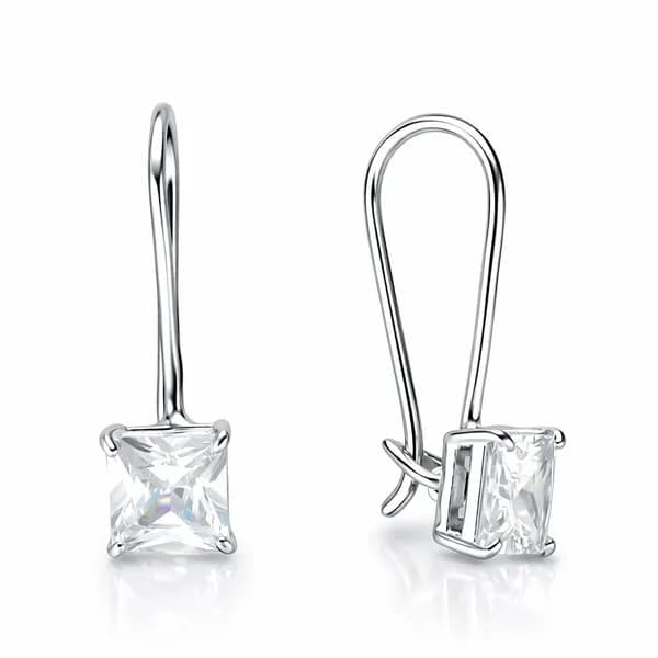 Серьги детские с фианитами серебро 925 пробы 585GOLD