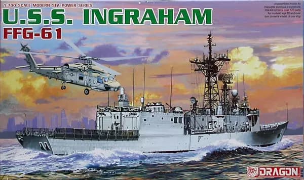 Сборная модель судна Dragon U.S.S. Ingraham FFG-61 7068, масштаб 1/700