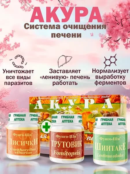 Антипаразитарный комплекс Акура для очищения печени Детокса