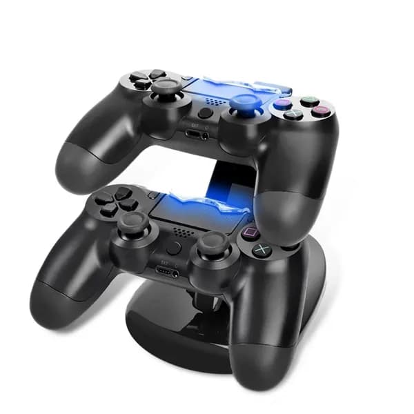 Зарядная станция для двух контроллеров PS4 с подставкой и USB-кабелем