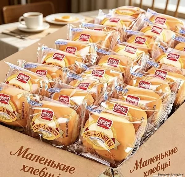 Мини-французские булочки Panpan, мягкие молочные хлебцы, 10 шт. (всего 200 г), завтрак и перекус