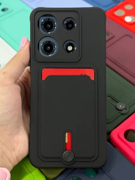 Infinix Note 30 Pro 4G черный с карманом для карт.