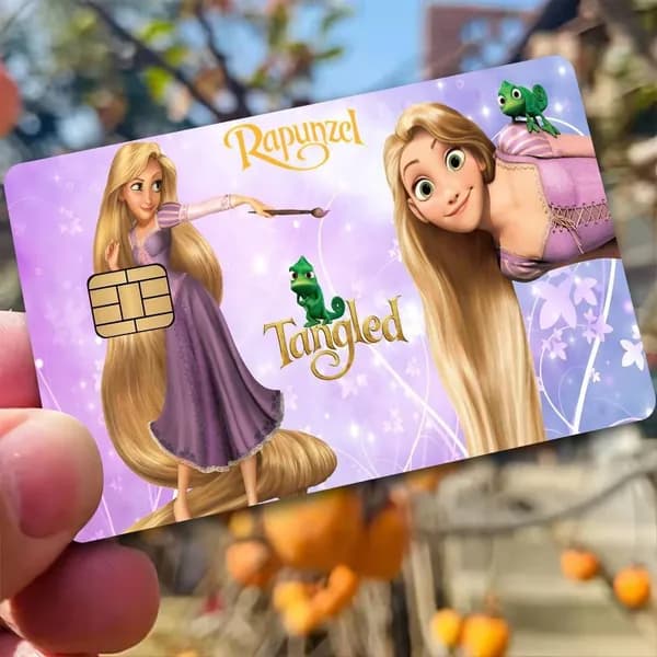 Рапунцель Персонаж Rapunzel Наклейки на банковские карты, защитная водостойкая для всех карт