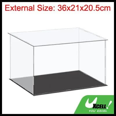 Прозрачный акриловый бокс для коллекций, 36x21x20.5 см, защита от пыли, для поделок и коллекций