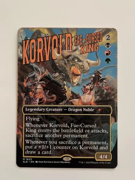 Магия сбора прокси-карт Высококачественные нефольговые карты Korvold, Fae-Cursed King SLD#1625
