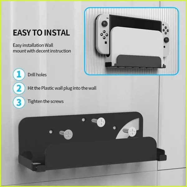 Крепление для Nintendo Switch OLED на стену чёрное