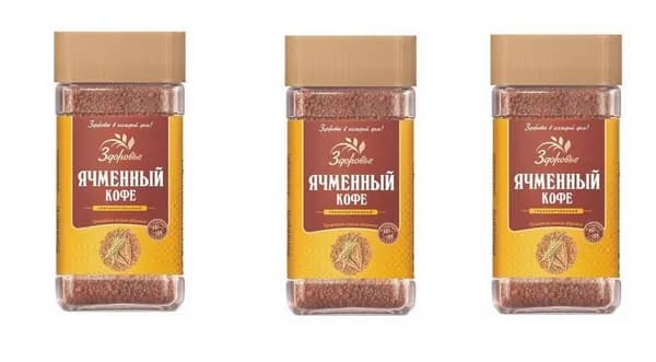 Здоровье Напиток кофейный растворимый, Ячменный , 75 г , 3шт