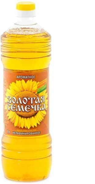 Золотая семечка Масло подсолнечное нерафинированное, 1л