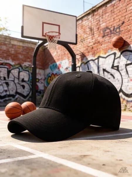 Защитная кепка с острием, стиль Black-Free Size Adjustable, 54 60cm