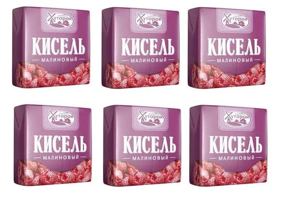 Бабушкин Хуторок Кисель , Малина, 180г, 6шт
