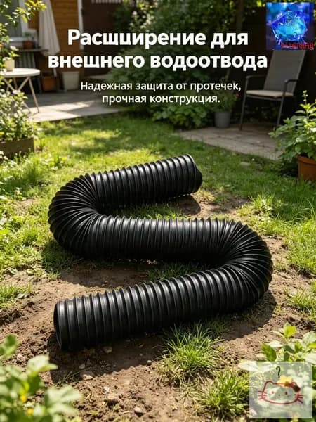 Наружная дренажная труба для дождевой воды, телескопическая удлинительная дренажная труба, 1,4 м
