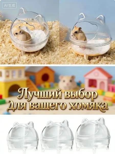 Купалка ванночка для хомяков и мелких грызунов