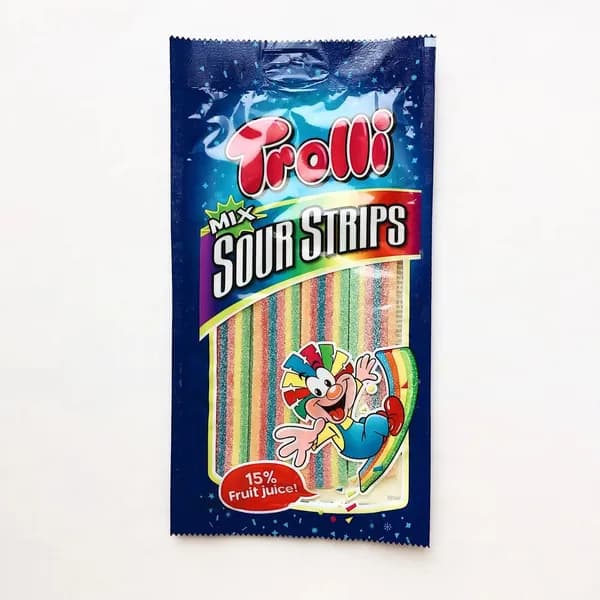 Жев. мармелад Trolli Пластинки Sour Strips МИКС 85 гр.