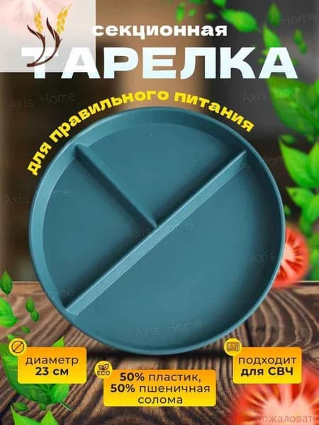Тарелка 1 шт синий