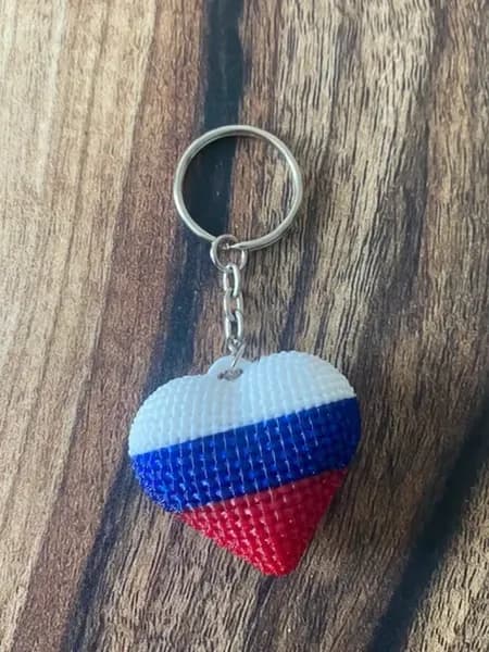 Брелок Сердце флаг России