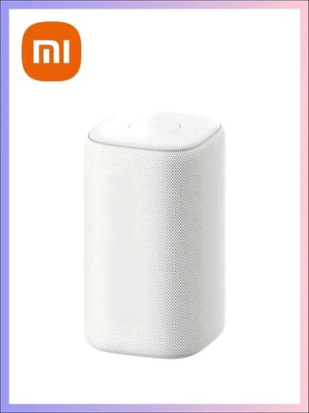 умная колонка белый Bluetooth 5.3 USB-C поворотная акустика слот карты микрофон FM стерео влагозащита powerbank