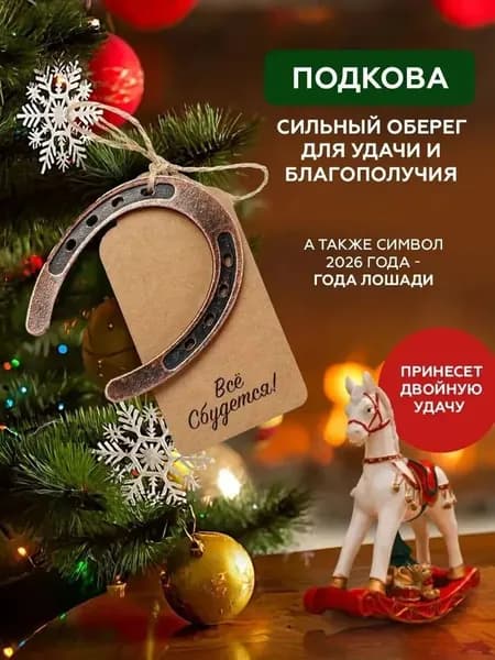 Подкова символ года Металлическая счастливая подвеска в виде подковы в подарок1 товар,Включает игральные карты и пеньковую веревку