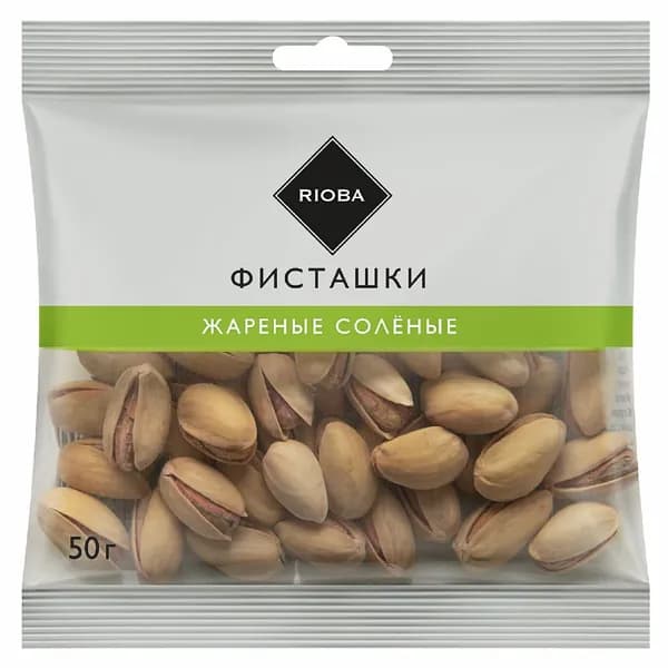 RIOBA Фисташки жареные с солью, 50г