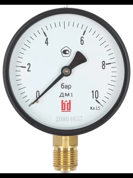 Манометр ДМ 1 Т2 100 Р (0-10) бар, кл.1,5 G1 2 BD 1151100014