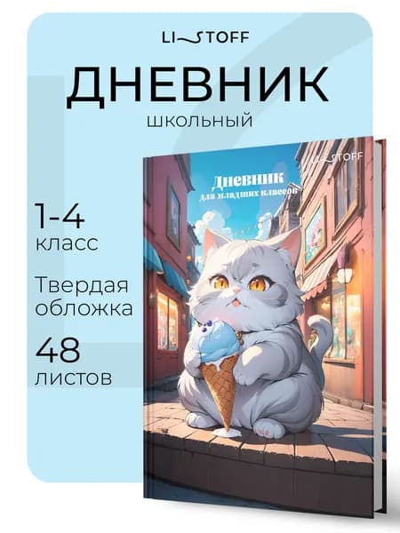 Дневник школьный для 1-4 классов Listoff 48 листов, твердая обложка