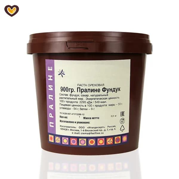 Пралине Crema Cappellano Фундук, вед 900 г