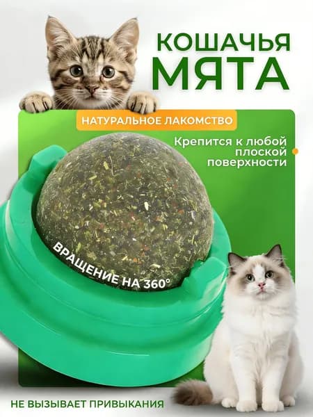 Игрушка для кошек, мятный шарик на стену, антистресс