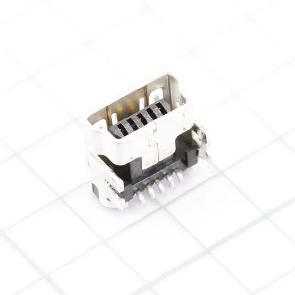 mini USB разъем (мама) 5pin 7 мм угловой для Garmin