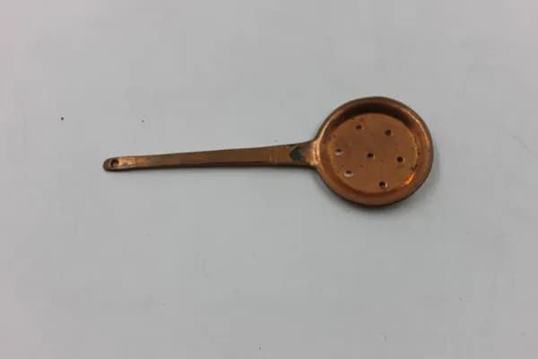 Декоративная шумовка из латуни. Миниатюра. Армения?