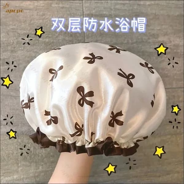 Двойная шапочка для душа водостойкая и утолщенная, новая модель для макияжа и защиты от пыли на кухне