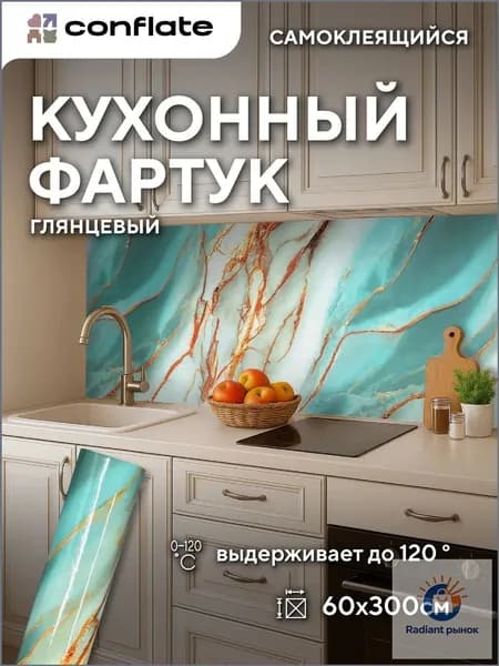 Conflate Фартук для кухни на стену самоклеющийся рулонный 60 см*3 м