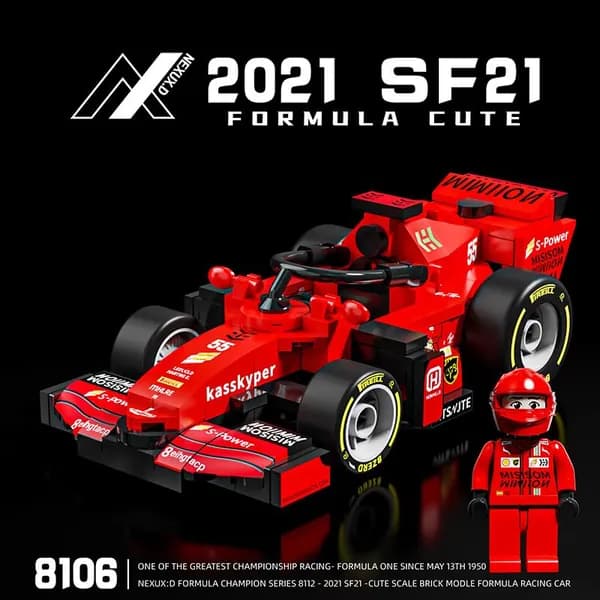 Конструктор машинка Ferrari SF-24 F1, 250 деталей