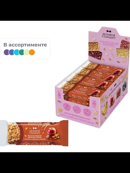 Батончик мюсли мультизлак Деловой Стандарт с ябл в кар и кор