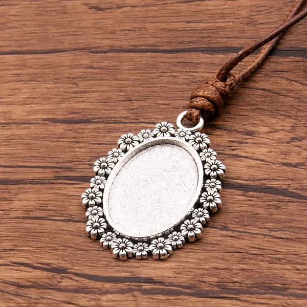 1PCS Нижняя опора серебряного ожерелья 18*25 мм