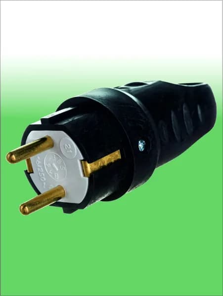 Вилка электрическая BYLECTRICA В16-362, цвет чёрный, 16A 250V