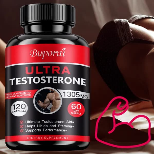Биологически активная добавка Buporai Ultra Testosterone разработана для повышения уровня тестостерона у мужчин, что может улучшить выносливость, энергию и рост мышц.