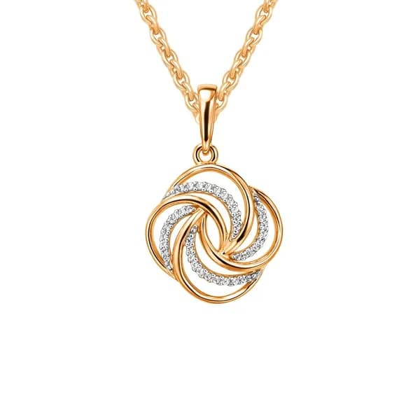 Подвес с фианитами из красного золота 375 пробы 585GOLD