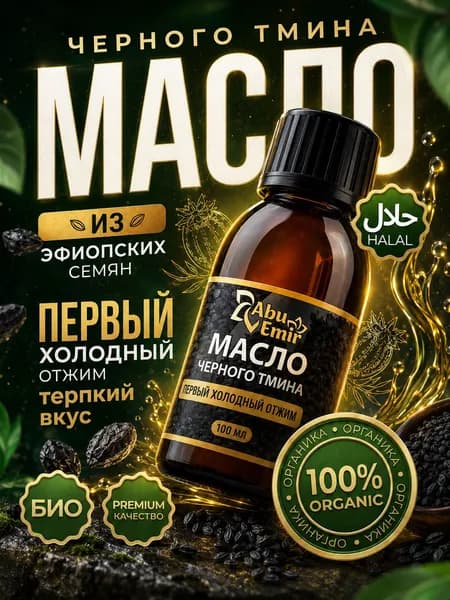 Масло черного тмина холодного отжима из эфиопских семян