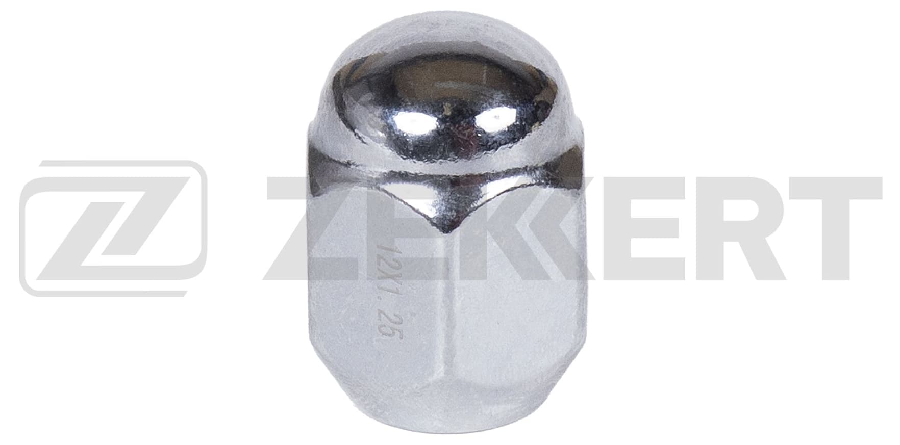 Гайка колесная конус, M12x1.25 L 29 ключ 21 хром для Ниссан Ноут, Тиида, ИксТрейл 1, 2, 3 BE-4091 ZEKKERT