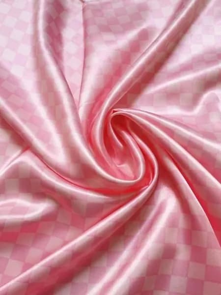 Сатиновая ткань шахматная клетка (полиэстер), для одежды и DIY, отрезы по метру