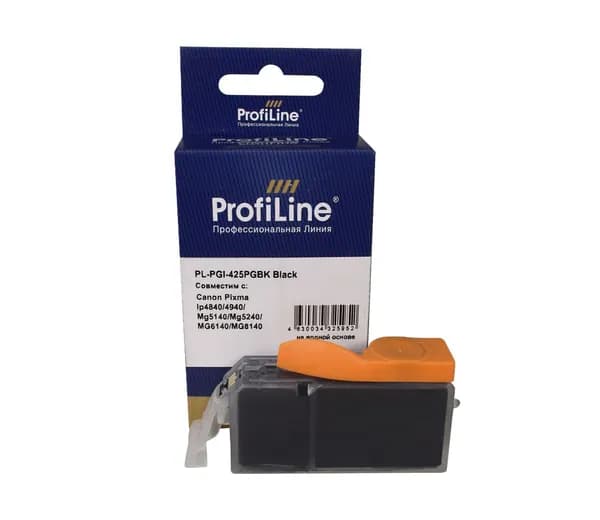Картридж для струйного принтера PGI-425PGBK ProfiLine для Canon Pixma IP4840/IP4940/MG5140/MG5240/MG5340/MG6140/MG6240/MG8140/MG8240/iX6540/MX714/MX884/MX894, цвет черный