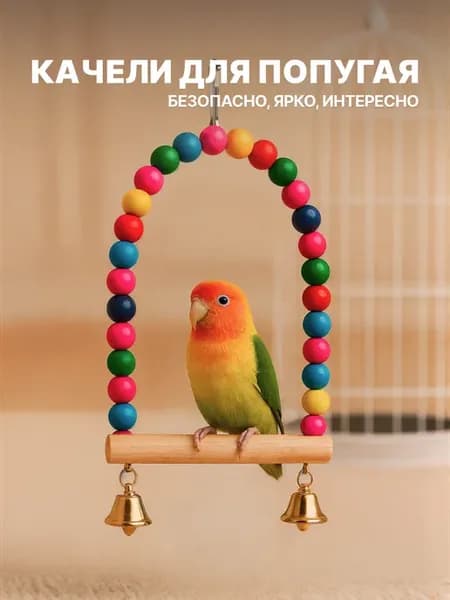 Качели для птиц попугаев