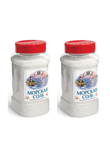 Трапеза Морская соль пищевая, 600 гр, 2 уп