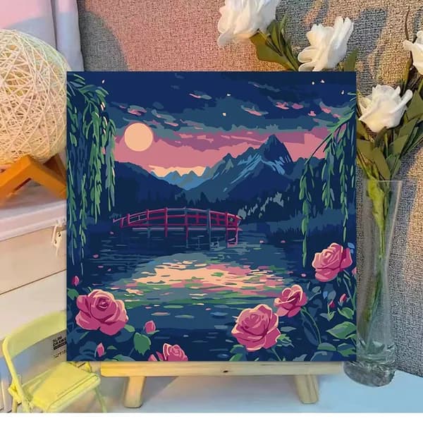 Картина по номерам, 20x20 CM, животные, пейзаж, подарок