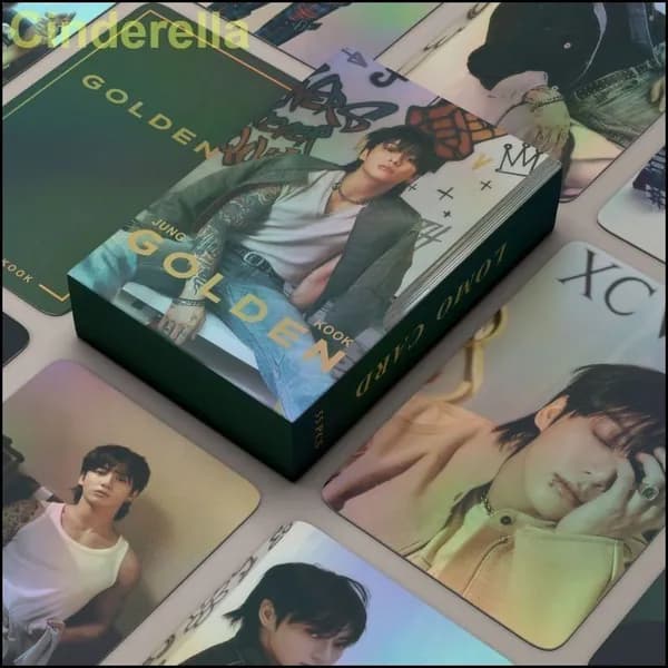 Сверкающие карточки BTS БТС Чонгук Golden набор 55 штук