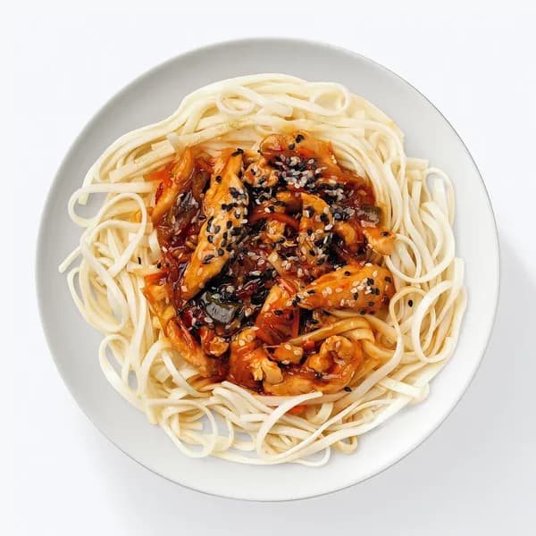 Лапша удон с курицей, овощами и кешью 290 г, Ozon fresh