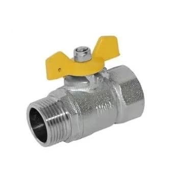Кран шаровой для газа 3/4" внутренняя / наружная бабочка