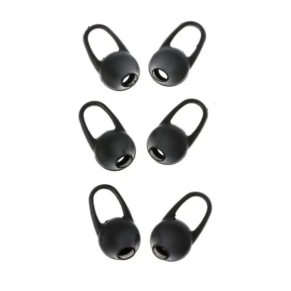 Аксессуары для наушников,6 Силиконовых накладок для Bluetooth-гарнитуры, наушников, ушных колпачков, затычек для ушей-черный