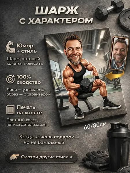 Шарж 60х80см по фото